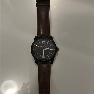 Michael Kors Brown Leather Strap Watch